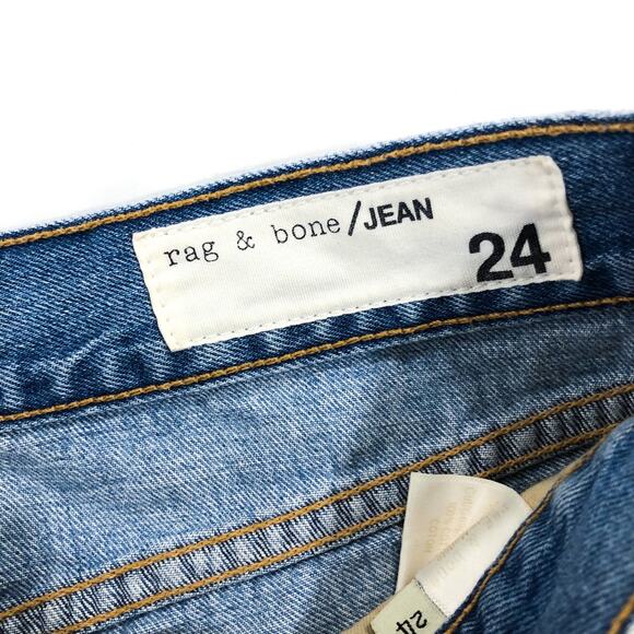 Rag & Bone Boyfriend Rye Denim Destroyed Shorts - Picture 5 of 9